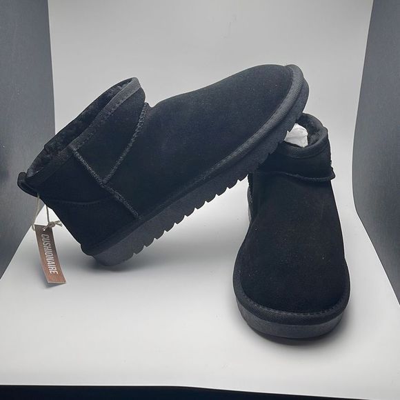 CUSHIONAIRE Women's pull on boot +Memory Foam 9 BLACK - Picture 6 of 7